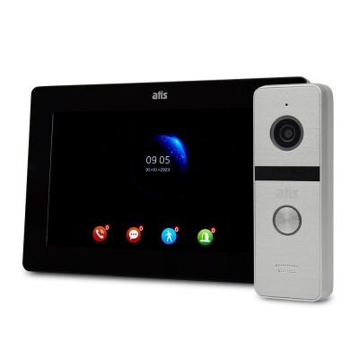Комплект видеодомофона ATIS AD-770FHD Black + AT-400HD Silver