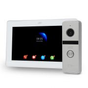 Комплект Wi-Fi видеодомофона 7" ATIS AD-770FHD/T-White с поддержкой Tuya Smart + AT-400FHD Silver